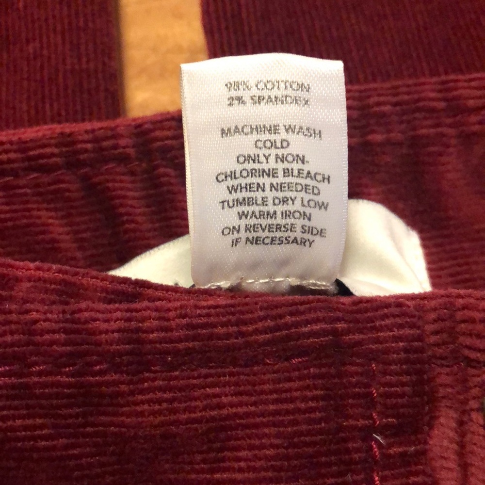 Ann Taylor LOFT Julie Corduroy Straight Leg Soft Stretch Pants/ Slacks Red 6P - Picture 7 of 8